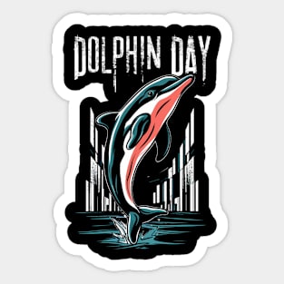 Dolphin Day Sticker